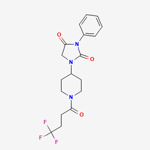 3-Phenyl-1-(1-(4,4,4-trifluorobutanoyl)piperidin-4-yl)imidazolidine-2,4-dione