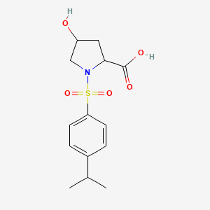 4-Hydroxy-1-[4-(propan-2-yl)benzenesulfonyl]pyrrolidine-2-carboxylic acid