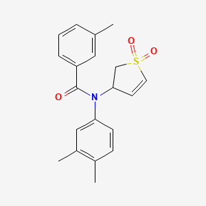 N-(3,4-dimethylphenyl)-N-(1,1-dioxido-2,3-dihydrothien-3-yl)-3-methylbenzamide