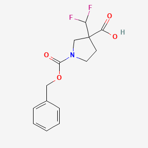 3-(Difluoromethyl)-1-phenylmethoxycarbonylpyrrolidine-3-carboxylic acid