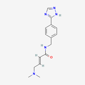 (E)-4-(Dimethylamino)-N-[[4-(1H-1,2,4-triazol-5-yl)phenyl]methyl]but-2-enamide