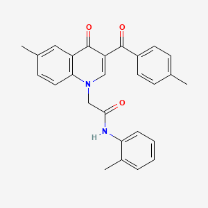 2-(6-methyl-3-(4-methylbenzoyl)-4-oxoquinolin-1(4H)-yl)-N-(o-tolyl)acetamide
