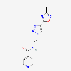 N-(2-(4-(3-methyl-1,2,4-oxadiazol-5-yl)-1H-1,2,3-triazol-1-yl)ethyl)isonicotinamide