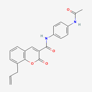 molecular formula C21H18N2O4 B2855659 N-(4-acetamidophenyl)-2-oxo-8-prop-2-enylchromene-3-carboxamide CAS No. 325802-80-0