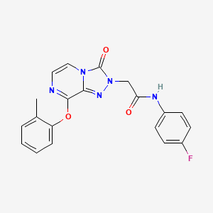 molecular formula C20H16FN5O3 B2855669 N-(4-fluorophenyl)-2-[8-(2-methylphenoxy)-3-oxo-2H,3H-[1,2,4]triazolo[4,3-a]pyrazin-2-yl]acetamide CAS No. 1251612-56-2