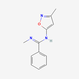 N-methyl-N'-(3-methylisoxazol-5-yl)benzenecarboximidamide