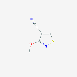 molecular formula C5H4N2OS B2855713 3-Methoxyisothiazole-4-carbonitrile CAS No. 31815-41-5