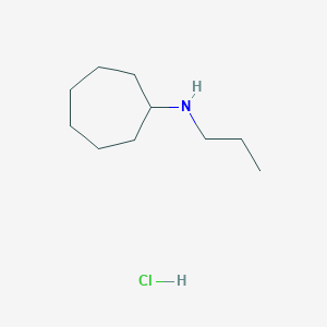 molecular formula C10H22ClN B2855717 N-Propylcycloheptanamine hydrochloride CAS No. 24549-40-4; 39191-13-4