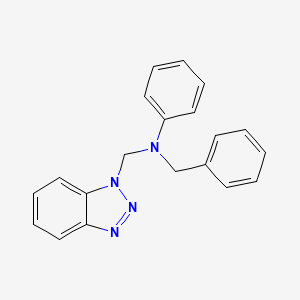 molecular formula C20H18N4 B2855722 N-(1H-1,2,3-Benzotriazol-1-ylmethyl)-N-benzylaniline CAS No. 146041-86-3