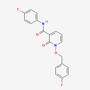 molecular formula C19H14F2N2O3 B2855785 N-(4-fluorophenyl)-1-[(4-fluorophenyl)methoxy]-2-oxo-1,2-dihydropyridine-3-carboxamide CAS No. 868678-11-9