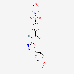 molecular formula C20H20N4O6S B2855851 N-(5-(4-methoxyphenyl)-1,3,4-oxadiazol-2-yl)-4-(morpholinosulfonyl)benzamide CAS No. 442881-24-5