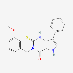 B2855868 3-(3-methoxybenzyl)-7-phenyl-2-thioxo-1,2,3,5-tetrahydro-4H-pyrrolo[3,2-d]pyrimidin-4-one CAS No. 932976-75-5
