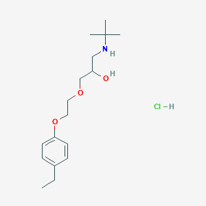 molecular formula C17H30ClNO3 B2855907 TERT-BUTYL({3-[2-(4-ETHYLPHENOXY)ETHOXY]-2-HYDROXYPROPYL})AMINE HYDROCHLORIDE CAS No. 1052533-17-1