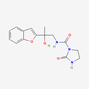 molecular formula C15H17N3O4 B2855921 N-[2-(1-benzofuran-2-yl)-2-hydroxypropyl]-2-oxoimidazolidine-1-carboxamide CAS No. 2034277-58-0
