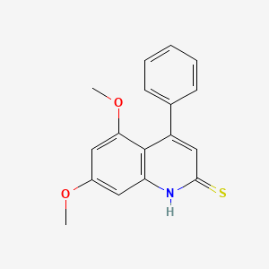 molecular formula C17H15NO2S B2855979 5,7-Dimethoxy-4-phenylquinoline-2-thiol CAS No. 871548-17-3