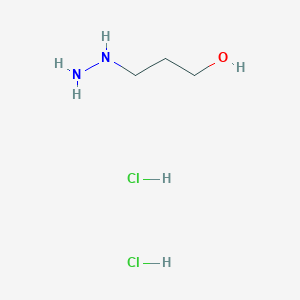 molecular formula C3H12Cl2N2O B2856014 3-Hydrazinylpropan-1-ol dihydrochloride CAS No. 1258651-49-8; 40440-12-8