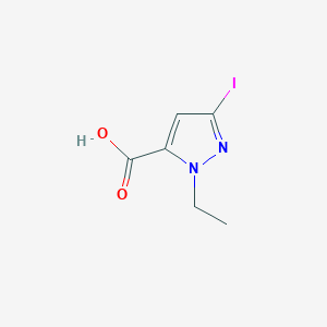 molecular formula C6H7IN2O2 B2856060 1-ethyl-3-iodo-1H-pyrazole-5-carboxylic acid CAS No. 2226182-79-0