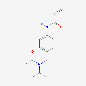 molecular formula C15H20N2O2 B2856086 N-[4-[[Acetyl(propan-2-yl)amino]methyl]phenyl]prop-2-enamide CAS No. 2361746-19-0