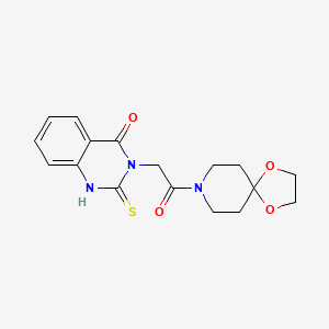 3-[2-(1,4-dioxa-8-azaspiro[4.5]decan-8-yl)-2-oxoethyl]-2-sulfanylidene-1H-quinazolin-4-one