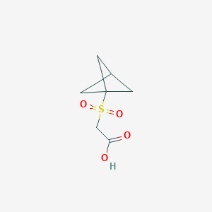 molecular formula C7H10O4S B2856154 2-{bicyclo[1.1.1]pentane-1-sulfonyl}acetic acid CAS No. 2344680-35-7