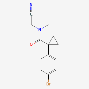 1-(4-bromophenyl)-N-(cyanomethyl)-N-methylcyclopropane-1-carboxamide
