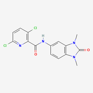 3,6-dichloro-N-(1,3-dimethyl-2-oxo-2,3-dihydro-1H-1,3-benzodiazol-5-yl)pyridine-2-carboxamide