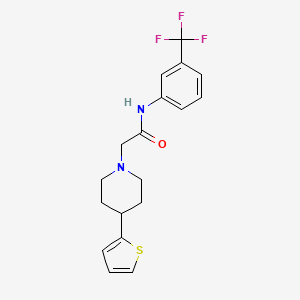 2-(4-(thiophen-2-yl)piperidin-1-yl)-N-(3-(trifluoromethyl)phenyl)acetamide