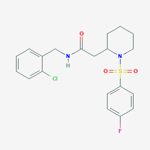 N-(2-chlorobenzyl)-2-(1-((4-fluorophenyl)sulfonyl)piperidin-2-yl)acetamide
