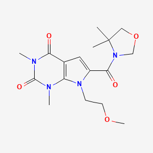 6-(4,4-dimethyloxazolidine-3-carbonyl)-7-(2-methoxyethyl)-1,3-dimethyl-1H-pyrrolo[2,3-d]pyrimidine-2,4(3H,7H)-dione