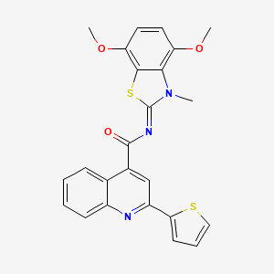 (Z)-N-(4,7-dimethoxy-3-methylbenzo[d]thiazol-2(3H)-ylidene)-2-(thiophen-2-yl)quinoline-4-carboxamide