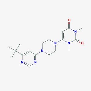 6-[4-(6-Tert-butylpyrimidin-4-yl)piperazin-1-yl]-1,3-dimethylpyrimidine-2,4-dione