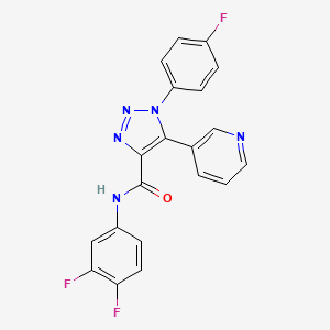 molecular formula C20H12F3N5O B2856195 N-(3,4-difluorophenyl)-1-(4-fluorophenyl)-5-(pyridin-3-yl)-1H-1,2,3-triazole-4-carboxamide CAS No. 1251690-01-3