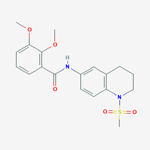 molecular formula C19H22N2O5S B2856197 N-(1-methanesulfonyl-1,2,3,4-tetrahydroquinolin-6-yl)-2,3-dimethoxybenzamide CAS No. 941971-88-6