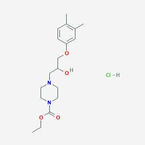 Ethyl 4-[3-(3,4-dimethylphenoxy)-2-hydroxypropyl]piperazine-1-carboxylate
