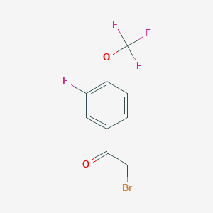 3-Fluoro-4-(trifluoromethoxy)phenacyl bromide