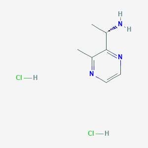 B2856216 (1S)-1-(3-methylpyrazin-2-yl)ethan-1-amine dihydrochloride CAS No. 2219353-97-4