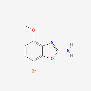 molecular formula C8H7BrN2O2 B2856245 7-Bromo-4-methoxy-1,3-benzoxazol-2-amine CAS No. 1820674-75-6