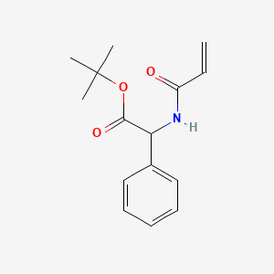 molecular formula C15H19NO3 B2856250 Tert-butyl 2-phenyl-2-(prop-2-enamido)acetate CAS No. 2094126-46-0