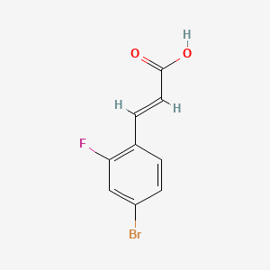 B2856253 4-Bromo-2-fluorocinnamic acid CAS No. 149947-19-3; 575469-65-7