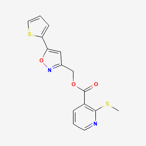 (5-(Thiophen-2-yl)isoxazol-3-yl)methyl 2-(methylthio)nicotinate