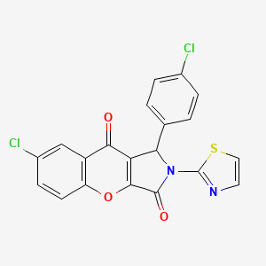 7-Chloro-1-(4-chlorophenyl)-2-(thiazol-2-yl)-1,2-dihydrochromeno[2,3-c]pyrrole-3,9-dione