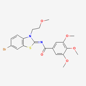 (Z)-N-(6-bromo-3-(2-methoxyethyl)benzo[d]thiazol-2(3H)-ylidene)-3,4,5-trimethoxybenzamide