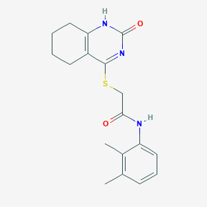 molecular formula C18H21N3O2S B2856268 N-(2,3-dimethylphenyl)-2-[(2-oxo-1,2,5,6,7,8-hexahydroquinazolin-4-yl)sulfanyl]acetamide CAS No. 1001519-87-4