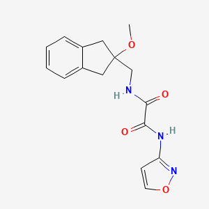 molecular formula C16H17N3O4 B2856286 N'-[(2-methoxy-2,3-dihydro-1H-inden-2-yl)methyl]-N-(1,2-oxazol-3-yl)ethanediamide CAS No. 2034411-33-9