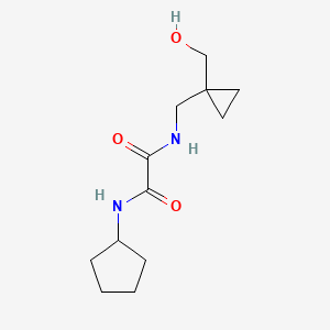 molecular formula C12H20N2O3 B2856324 N1-cyclopentyl-N2-((1-(hydroxymethyl)cyclopropyl)methyl)oxalamide CAS No. 1251578-92-3