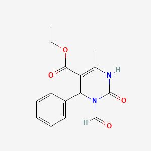 molecular formula C15H16N2O4 B2856325 Ethyl 3-formyl-6-methyl-2-oxo-4-phenyl-1,2,3,4-tetrahydropyrimidine-5-carboxylate CAS No. 193623-12-0