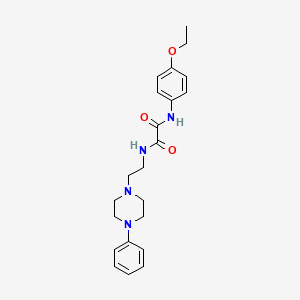 molecular formula C22H28N4O3 B2856347 N'-(4-ethoxyphenyl)-N-[2-(4-phenylpiperazin-1-yl)ethyl]ethanediamide CAS No. 1049393-66-9
