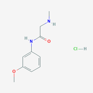 molecular formula C10H15ClN2O2 B2856383 N-(3-methoxyphenyl)-2-(methylamino)acetamide hydrochloride CAS No. 1049764-06-8