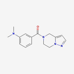 molecular formula C15H18N4O B2856389 N,N-dimethyl-3-{4H,5H,6H,7H-pyrazolo[1,5-a]pyrazine-5-carbonyl}aniline CAS No. 2034592-43-1