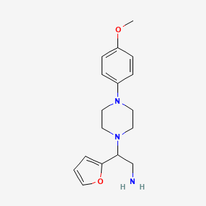 2-(Furan-2-yl)-2-(4-(4-methoxyphenyl)piperazin-1-yl)ethanamine